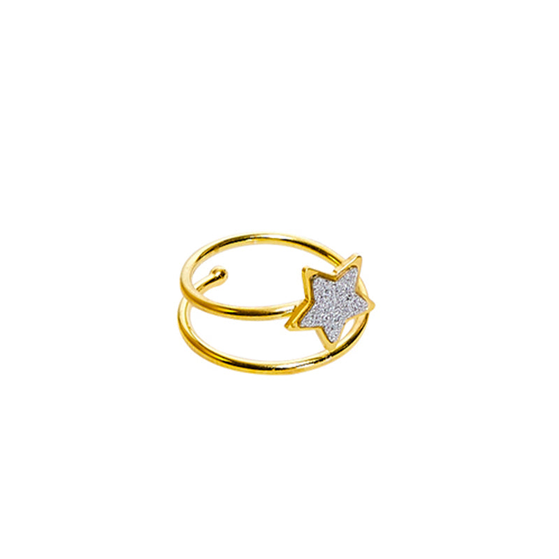 Double Row Star Ring 